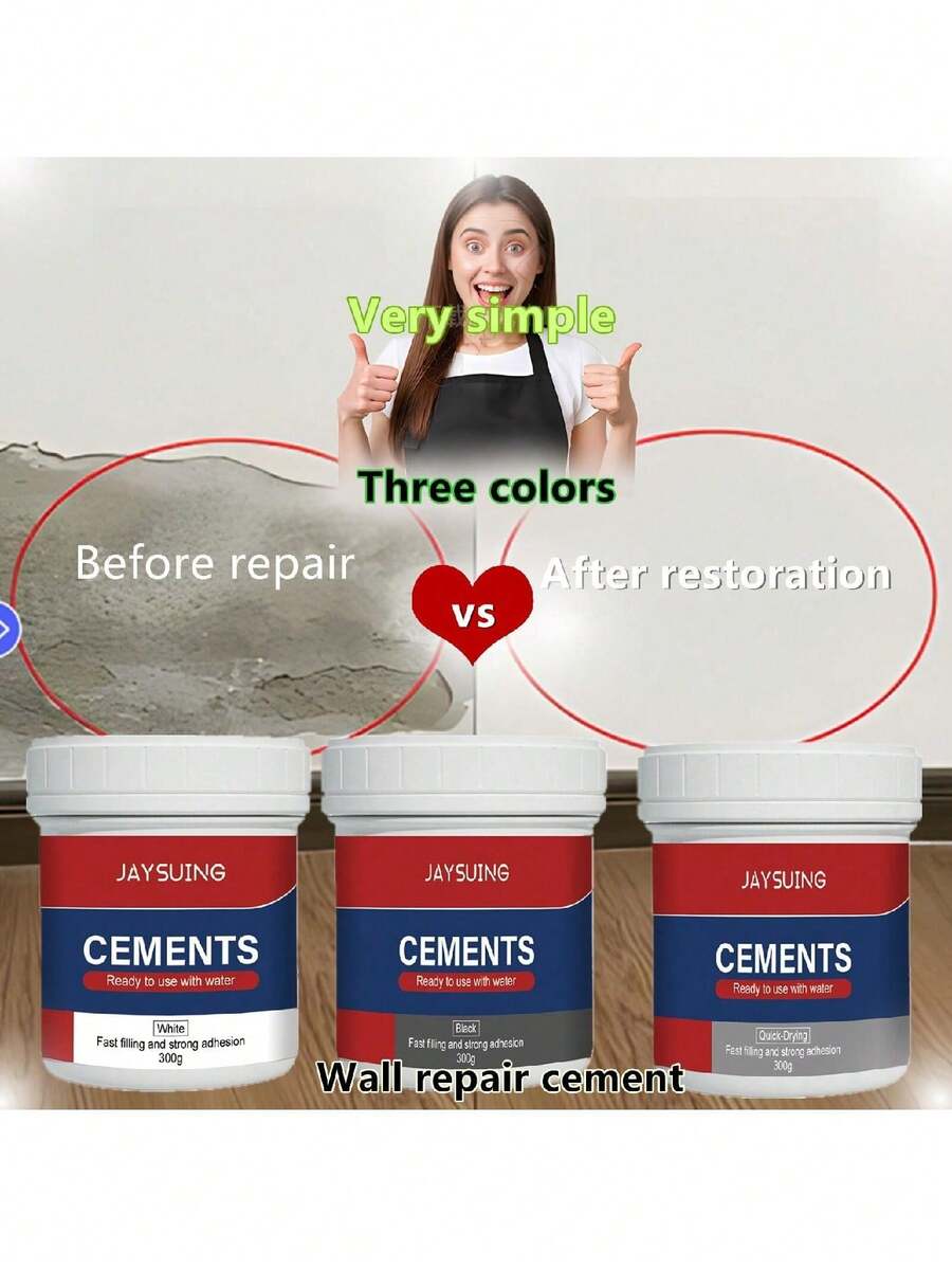 Vật liệu sửa chữa xi măng, chống thấm nước, chống nứt, chịu nhiệt độ cao, dùng để sửa chữa tường/sàn trong trang trí nhà cửa