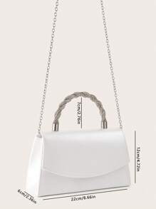 这款闪亮的手拿包适合晚宴和舞会，优雅时尚，是派对、婚礼、舞会和正式场合的完美之选。它可以搭配婚纱、正式礼服、晚礼服和生日礼服。这款时尚的手拿包与女士生日礼服完美搭配，是派对、婚礼、舞会和正式场合的理想之选。它可以搭配节日派对礼服、晚礼服和亮片连衣裙，也可以与舞会配饰完美搭配。 - 白色 - 查看 8