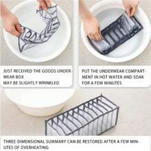 1 szt./2 szt./5 szt. [Biały/Szary/Beżowy/Różowy] Organizer na bieliznę i skarpetki, Organizer z siatki na półkę w szafie, Sortowanie pudełka do przechowywania skarpet i legginsów, Składane pudełko do przechowywania w szufladzie, Akcesoria do sypialni