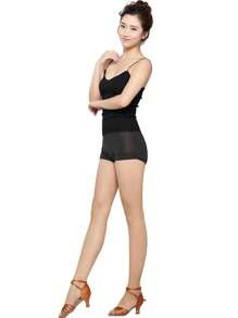 Medias de rejilla ajustadas y elásticas de estilo latino sexy y a la moda, con punta abierta, en negro/marrón/tono de piel, talla grande, con parte inferior transparente de rejilla - Beis - Ver 2