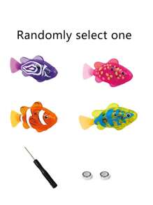 Pez robótico flexible y divertido de estilo payaso, de inducción luminosa, decoración realista de acuario, color y modelo aleatorios - Multicolor - Ver 8