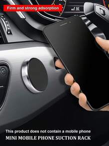 1 pieza Soporte magnético multifuncional mini para celular en el auto para navegación, disponible en rosa dorado/plateado/dorado/negro