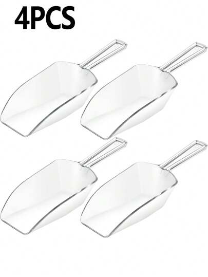 4/6/8 件套塑料冰铲厨房面粉食物糖果冰淇淋勺甜点豆勺派对自助餐厨房工具非常适合派对、婚礼和日常使用，适合户外、露营、送给父亲的礼物