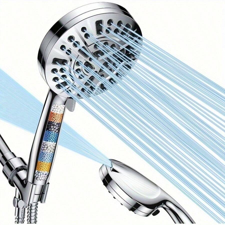 Filtered Shower Head With Handheld, High Pressure 10 Spray Mode
