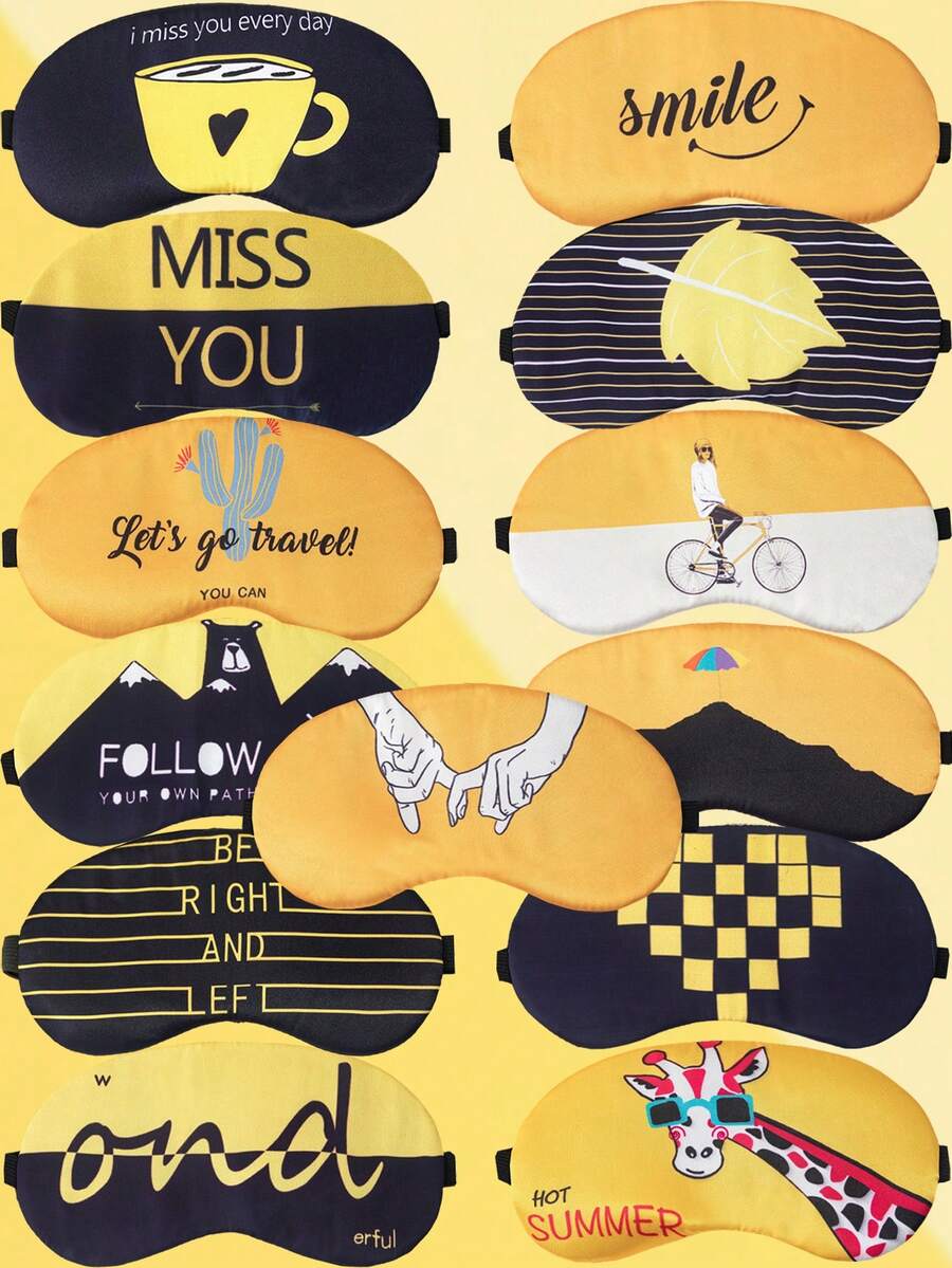 1pc 眼罩, 印花眼罩, 冰袋眼罩, 冰敷眼罩, 亲子眼罩, 可爱眼罩, 情侣眼罩, 航空眼罩, 毛绒眼罩, 怪兽眼罩, 刺绣眼罩, 眼罩眼罩, 动物眼罩, 丝绸眼罩, 眼罩, 遮阳, 眼罩, 美容眼罩, 遮阳眼罩, 热敷眼罩, 凝胶冰袋多功能眼罩套装, 眼部压缩降温加温眼罩 - 彩色 - 查看 1