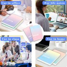 1pc, B5/A5, 136pages, Waterproof Soft PP Cover Notebook, Colorful Minimalist Diary Notebook, Lined Journal, Ideal For Office, Home, School Note Taking.