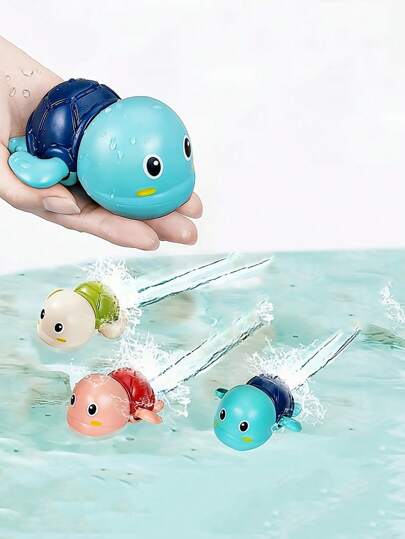 1入隨機顏色泳池玩具可愛的游泳海龜,沐浴玩具