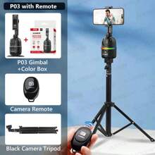 AXNEN AI Gimbal Stabilizer For Mobile Phone 360 Auto Face Tracking Desktop Follow-Up Gimbal Stand For Camera Action Cameras, Optional Remo For Summer Vacation, Travel, Outdoor Activities, Live Streaming Selfie Stick, Tripod Stand