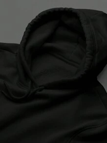 Women's Sweatshirt Streetwear Child Premium Cold Weather Top Cotton Coat - 黑色 - 查看 3