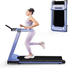 Folding Treadmill, 3.5HP Incline Treadmills For Home, Portable Treadmill With 350LBS Capacity, Compact Treading For Walking Jogging Running - 美規B型插(110-127V) - 查看 2