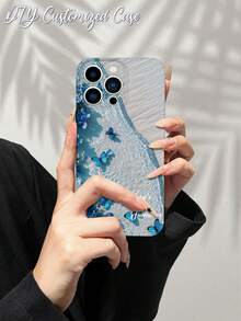 Ốp lưng điện thoại hình bướm xanh tùy chỉnh Beach 1 chiếc, tương thích với iPhone 15/14 Plus/13 Pro/12 Pro Max/11/6P/7P/XS/XR, được cá nhân hóa bằng tên, văn bản hoặc biệt danh, vỏ cứng PC có viền đầy đủ, chống trầy xước và chống sốc, lý tưởng làm quà tặng cá nhân, đối tác, gia đình, bạn bè, bạn thân, sinh nhật hoặc kỷ niệm - Nhiều màu - Xem 2