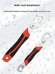 Simple Universal Adjustable Wrench Tool, Multifunctional Double Headed Pipe Pliers, Indoor And Outdoor Maintenance Tool - Multicolor - View 6