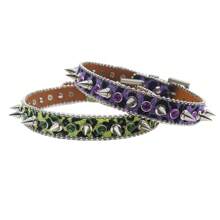 豹纹特别时尚酷仙女一排钻水钻女生项圈女士男士锁骨链饰品礼物Y2k风格夜店 - 彩色 - 查看 8