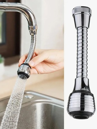1pc Creative 360° Rotatable Faucet Extender, Rotating Anti-Splash Tap Aerator Upgrade, Saving Water, Kitchen Filter