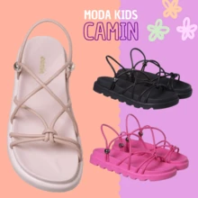 Children's Sandals For Girls Easy To Wear Youth Lightweight Fashion Promotion Camin - 玫紅色 - 查看 2