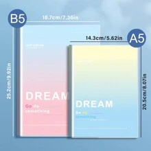 1pc, B5/A5, 136pages, Waterproof Soft PP Cover Notebook, Colorful Minimalist Diary Notebook, Lined Journal, Ideal For Office, Home, School Note Taking.