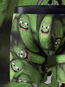 1pc 男士万圣节内裤，柔软舒适有弹性的运动短裤，新颖有趣的印花图案，舒适每一天 - 彩色 - 查看 4