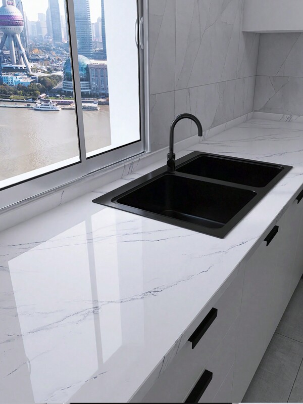 1 peça de papel de parede tipo mármore, adesivo de parede, papel contact para bancadas, papel de parede de mármore fosco, removível e colante para armários de cozinha, decoração de parede de mesa de banheiro, adesivo de azulejo à prova d'água, adesivos de renovação, painéis de parede removíveis, papel de parede, papéis de parede, itens de decoração de primavera, atualize sua casa, adesivos de decoração Rama, presentes de aniversário e formatura