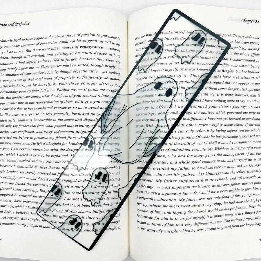 1 件 Ghost & 书签，适合送给读者、朋友、同学、返校、派对装饰、可爱鬼魂、有趣装饰、礼品篮填充物