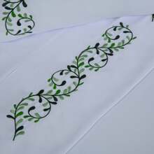 Double-Sided Bedspread Kit + 8-Piece Queen-Size Embroidered Sheet Set Benim - màu xanh lá - Xem 6