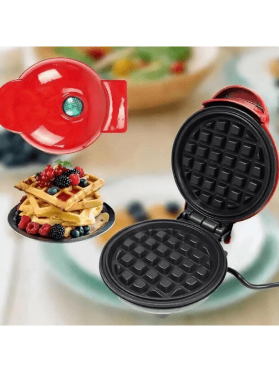 Waffle Maker - Nonstick Small Electric Waffle Iron With Indicator Lights | Safe And Compact Mini Waffle Iron Machine For Grilled Cheese Brownies Cookies - Nhiều màu - Xem 1