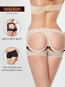 1 件紧身性感镂空提臀打底裤（紧身版型 - 尺码偏小，如喜欢宽松版型，请订购大 1-2 个尺码），轻薄、低弹性、透气提臀短裤，适合春夏季，塑身提臀内裤