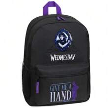 Wednesday School Backpack And 37 X 29cm With Water Bottle Pocket Gift - A - View 1