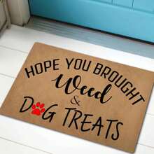 Funny Welcome Doormat For Front Porch Hope You Brought And Dog Treats Doormat For Front Door Personalized Monogram Kitchen Rug And Mat With Anti-Slip Rubber Back Novelty Gift Mat(23.7 X 15.9 In)