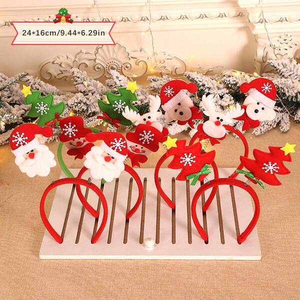1 Stück/4 Stück kreative Weihnachtskopfbänder, Weihnachts-Fotoaccessoire-Set, Feiertags-Themen-Party Hirschgeweih Haarspangen, glänzende Hirsch Weihnachtskopfbänder, für Feiertags-Party Kostüme Accessoires und lustigen Foto-Dekor, Weihnachten