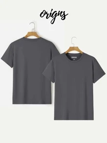 Kit 6 Men's Plain Basic Cotton T-Shirt ORIGNS - 彩色 - 查看 6