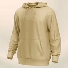 Women's Plain Flannel Warm Comfortable Soft Cold Weather Sweatshirt - 米色 - 查看 1