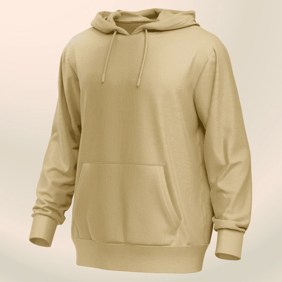 Women's Plain Flannel Warm Comfortable Soft Cold Weather Sweatshirt - 米色 - 查看 1