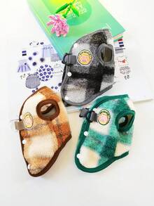 Áo khoác vest caro sang trọng cho chó và mèo, trang phục cho thú cưng vào mùa thu/đông - màu xanh lá - Xem 2