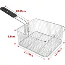 Freidora eléctrica de Aceite Industrial 12 Litros Doble Bandeja Acero Inoxidable;con 2 cestas y tapa ;Temperatura Ajustable Freidoras Industriales Electronica; para Papas a la Francesa Pollo Frito  pavo donas,etc - Plateado - Ver 3