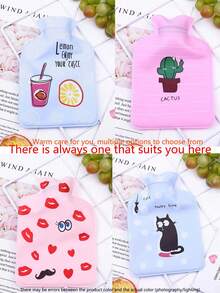 2 件珍珠饰面热水袋/迷你热水暖手袋/卡通热水袋，取暖器 - 彩色 - 查看 3