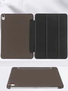 1pc Black Matte PC Hard Back Tri-Fold Tablet Case With Kickstand, Lightweight & Portable, Suitable For IPad Mini 1/2/3/4/5/6/7, IPad 9.7/10.2/10.5, IPad Air 10.9, IPad Pro 11, IPad 10th/11th Gen - Black - View 6