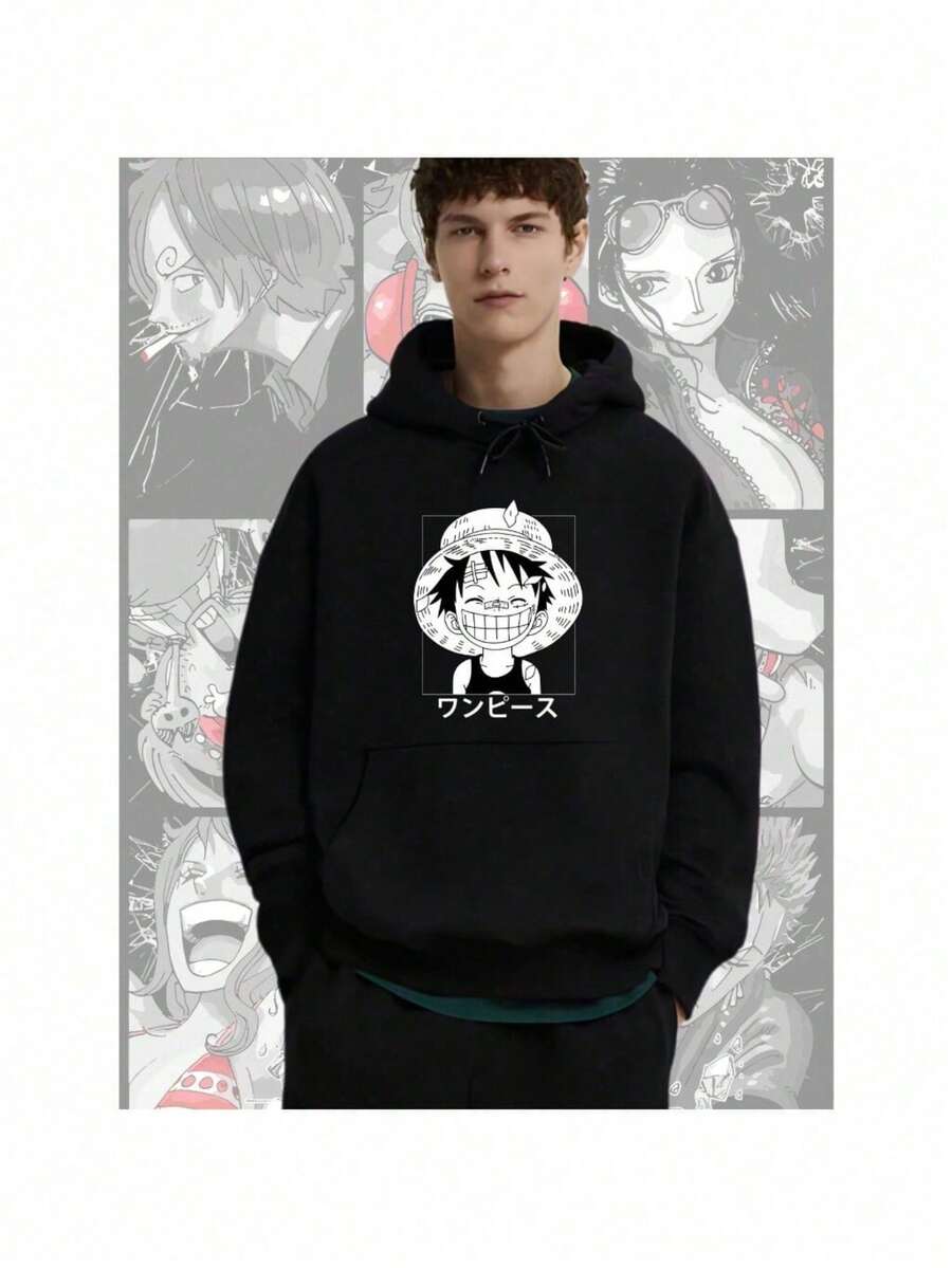 Anime  One Piece Hoodie Unisex Youth - màu đen - Xem 1