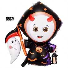 Kit With 7 Metallic Balloons Halloween Party Ghost Pumpkin Skeleton Devil Bat Spider - 1 Each - 彩色 - 查看 5