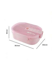 Contenedor Para Alimento Portátil Estudiante Oficina de 850ML Hermética - Rosa - Ver 3