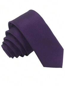 Men's Slim Tie - Elegance And Style For Any Occasion - 紫色 - 查看 1
