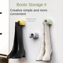 3pcs Easy Install Wall-Mounted Boot Holder, No Drill Boot Rack For Long/Short Boots, Odor-Free - Multicolor - View 1