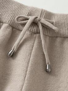 Autumn Winter Women Sweater Set Two Pieces Knit Pants Tracksuit