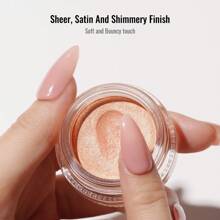 Oulac Sombra de ojos en crema también para iluminador, de gran capacidad, altamente pigmentada, resistente al agua y de larga duración con fórmula hidratante. Maquillaje de ojos con brillo y purpurina de 6g - R09 - Ver 5