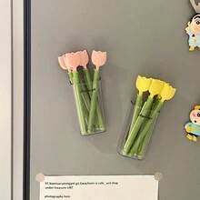 Magnetic Tulip Shaped Bag Clips Set, Food Plastic Bag Sealing Clips, Home Use Snack Airtight Sealing Clips, Attachable To Refrigerator - One Size - View 6