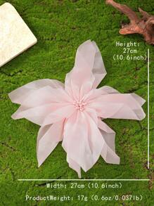 1pc Women's Fashion Versatile Gauze Pointed Petal Brooch, Suitable For Daily, Party And Occasion Wear