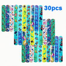 30 Peças Decorações de Festa com Tema de Oceano de Verão, Pulseiras de Bater 10 Padrões de Design, Pulseira de Amizade Snap, Brindes de Festa, Brinquedos para Praia, Piscina, Padrão Náutico de Tubarão, Pulseiras de Bater para Festa Submarina, Brindes de Festa, Brinquedos de Natação, Mar, Pulseira de Bater Animal, Brinde de Festa
