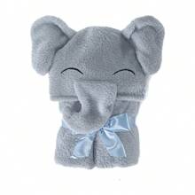 Rain of Love Baby Baby Blanket With Hood Animal Tiger Elephant And Bear - Xám - Xem 3