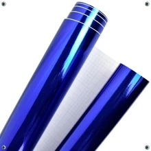 Vinil Adhesivo Espejado Metálico Automotriz 30 Cm x 152 Cm - Azul - Ver 2