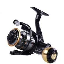 1pc HE 2000~7000 Series Spinning Fishing Reel, Metal Cup And Metal Rocker Arm, 5.2:1 Gear Ratio, 10KG Max Drag, CNC Metal Spool, Spinning Fishing Reel, Smooth And Sensitive, For Freshwater Saltwater - Multicolor - View 3