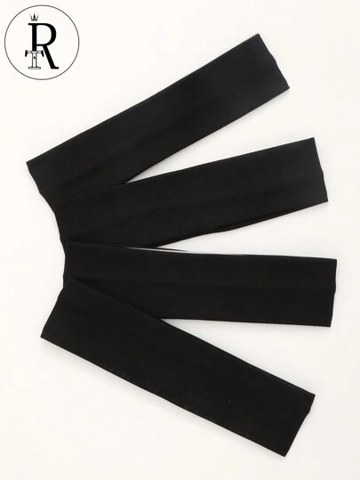 4pcs RT Polyester Elastic Non-Slip Sweatband, Soft Breathable Headbands For Women, Sports/Yoga/Running/Fitness, Casual Streetwear, Multi-Season, Gym Hair Band, School Stuff, College Fall Winter Hair Accessories For Women For Vacation Outfits Woman Elegant Scarf Women Bandana Soft Headwrap